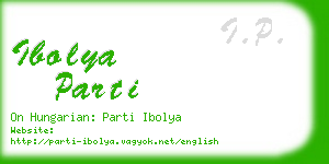 ibolya parti business card